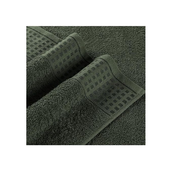 Large Cotton Bath Towel -Green - Image 4
