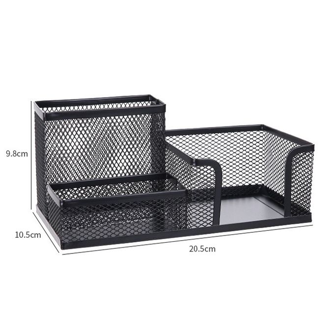 Metal Mesh Desk Organizer Pen Holder/File Tray - Image 2