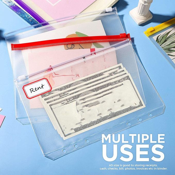 18pcs A6 Binder, Notebook Storage Bag, Cash Envelope Bag, File Folder Bag - Image 4