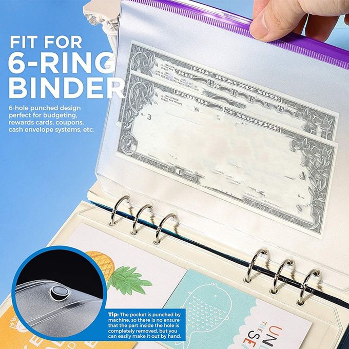 18pcs A6 Binder, Notebook Storage Bag, Cash Envelope Bag, File Folder Bag - Image 3