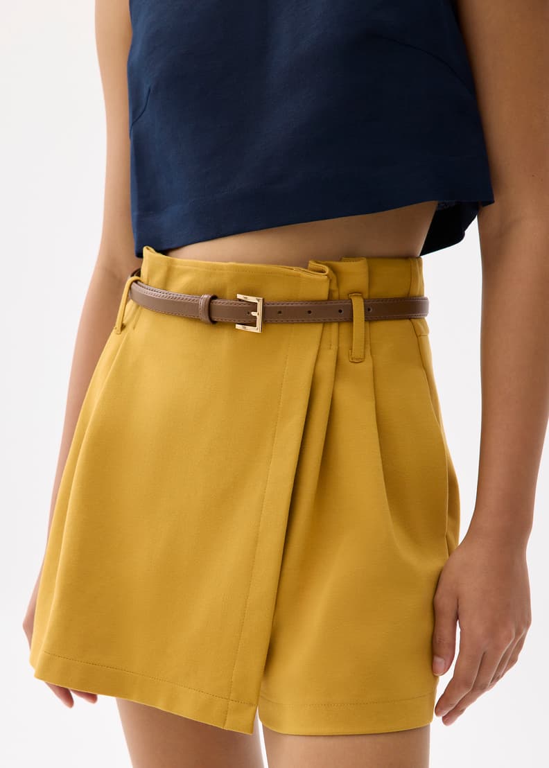 Belted A-line Skort - Image 3