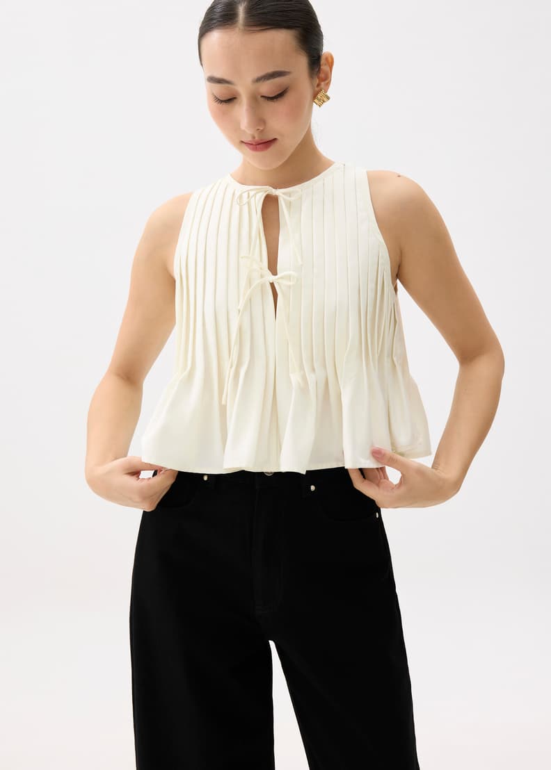 Round Neck Babydoll Tank Top - Image 4