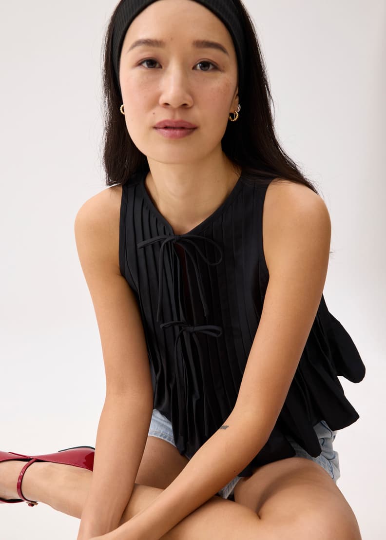 Round Neck Babydoll Tank Top - Image 3