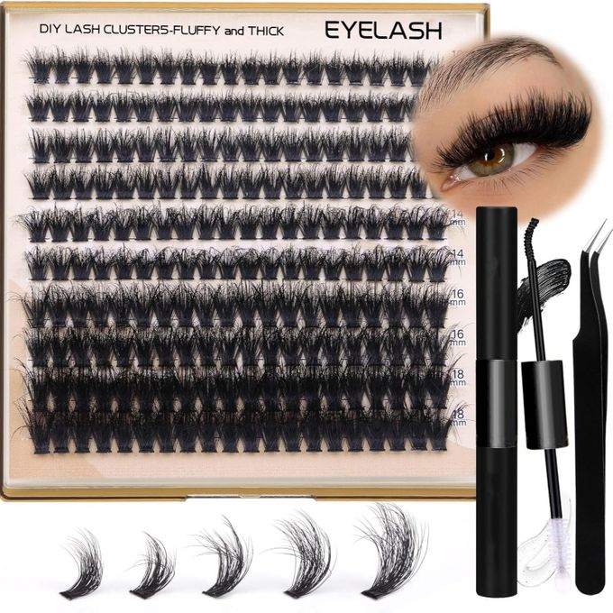 Lash Extensions Kit Single Cluster False Eyelashes 200pcs Lash Clusters D Curl 10-18mm - Image 5