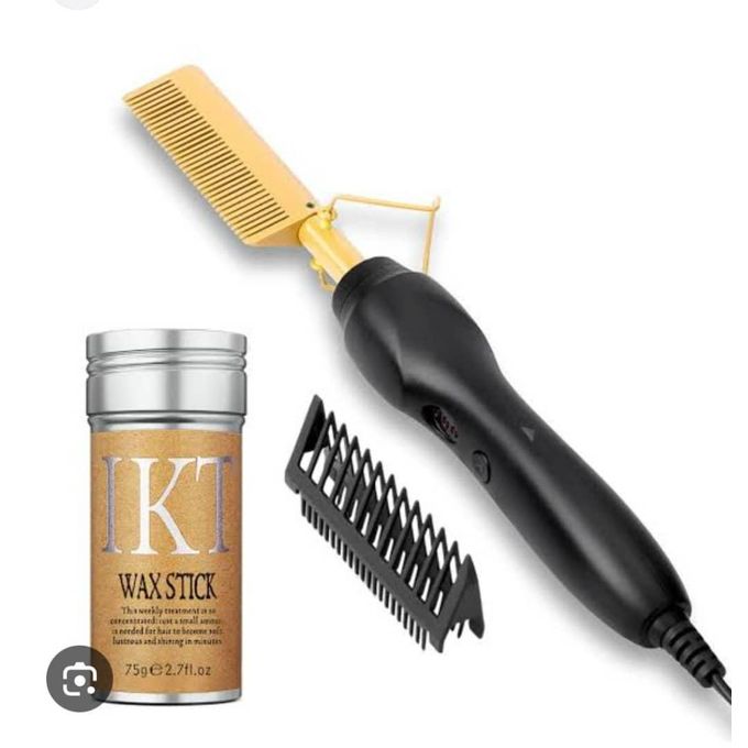 Hot Hair Straightener Comb & IKT Wax