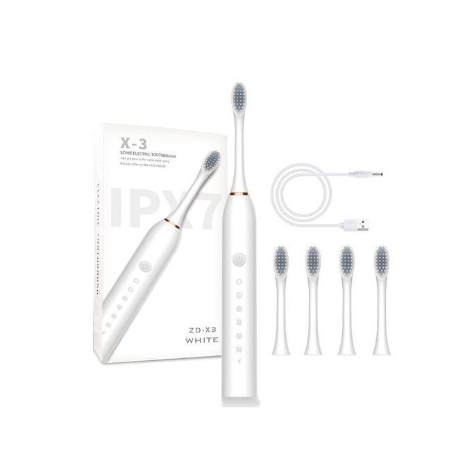 Six-speed Electric Toothbrush USB Charging-White