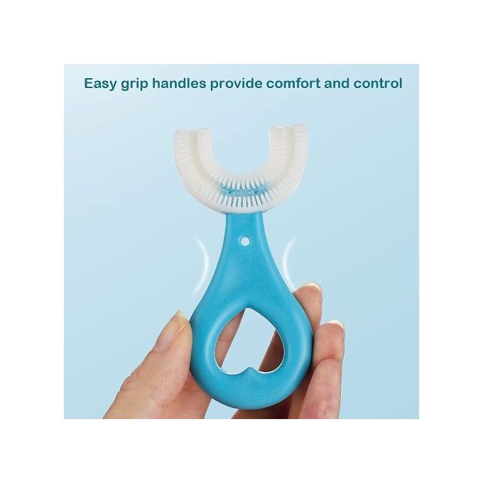 Silicone U-Shape Kids Manual Toothbrush X2pcs - Image 2