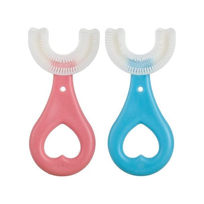 Silicone U-Shape Kids Manual Toothbrush X2pcs