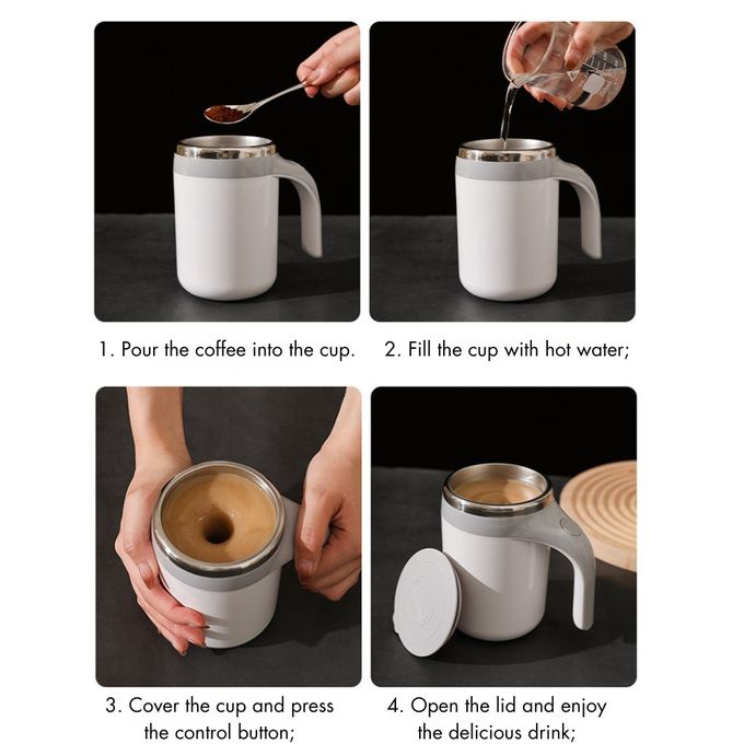 Rechargeable Magnetic Rotary Stirring Cup Coffee Cup - Image 5