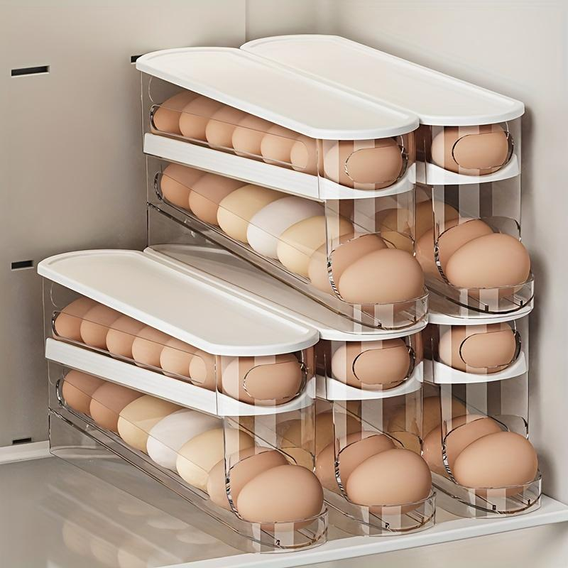 Modern Automatic Egg Rolling Storage Box, Multi-Layer PP Sloped Organizer for Refrigerator Side Door, Home Use Egg Dispenser - Image 12
