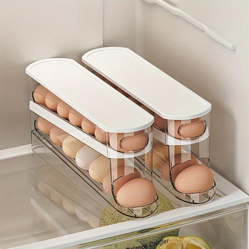 Modern Automatic Egg Rolling Storage Box, Multi-Layer PP Sloped Organizer for Refrigerator Side Door, Home Use Egg Dispenser - Image 10