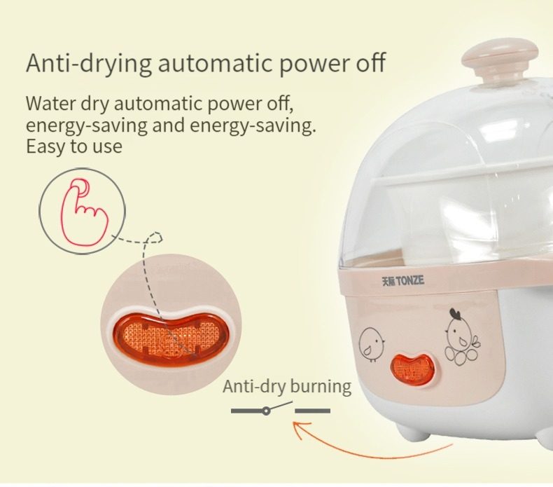 Customized 6 Egg Capacity Automatic Electric Egg Cooker Steamer Electric Egg Cooker - Image 3