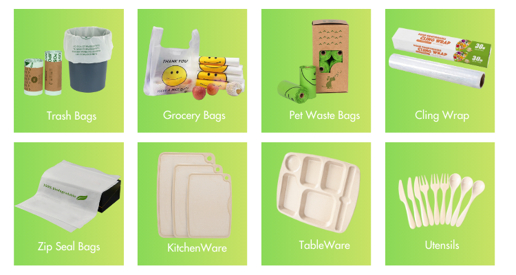 Hot Selling Model 100% Biodegradable Compostable for Kitchen Trash Bag with Waterproof Trash Bags - Image 14