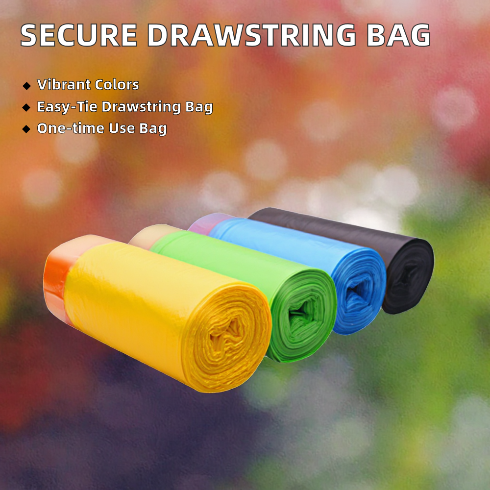 Wholesale Kitchen Household PE Disposable Thick Black Drawstring Garbage Bags Large Trash Bags Enlarged - Image 3