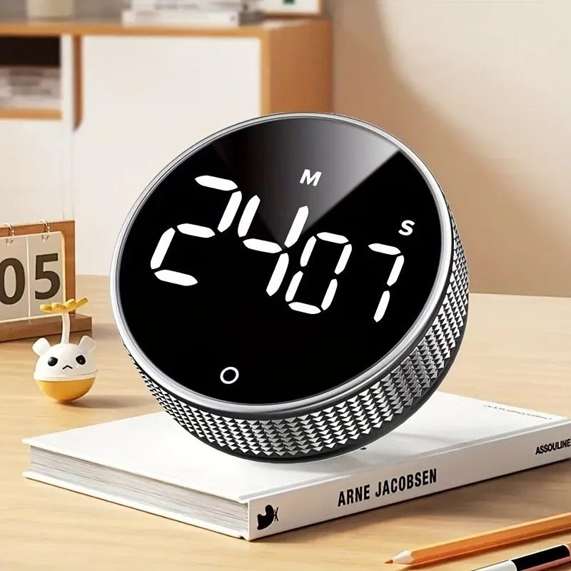 Household Plastic Magnetic LED Visual Digital Kitchen Timer Electronic Alarm Volume Adjustable Cooking Shower Study Teaching