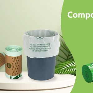 Hot Selling Model 100% Biodegradable Compostable for Kitchen Trash Bag with Waterproof Trash Bags