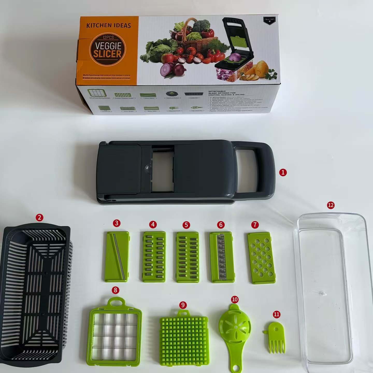 New Trend Fruit & Vegetable Tools Grater Slicer Kitchen Accessories Kitchen Gadgets Vegetable Chopper Set for Cooking - Image 9