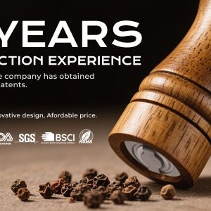 Acacia Wood Eco-Friendly Salt & Pepper Mills Set Home Kitchen Utensils Hand Grinder Accessories Custom