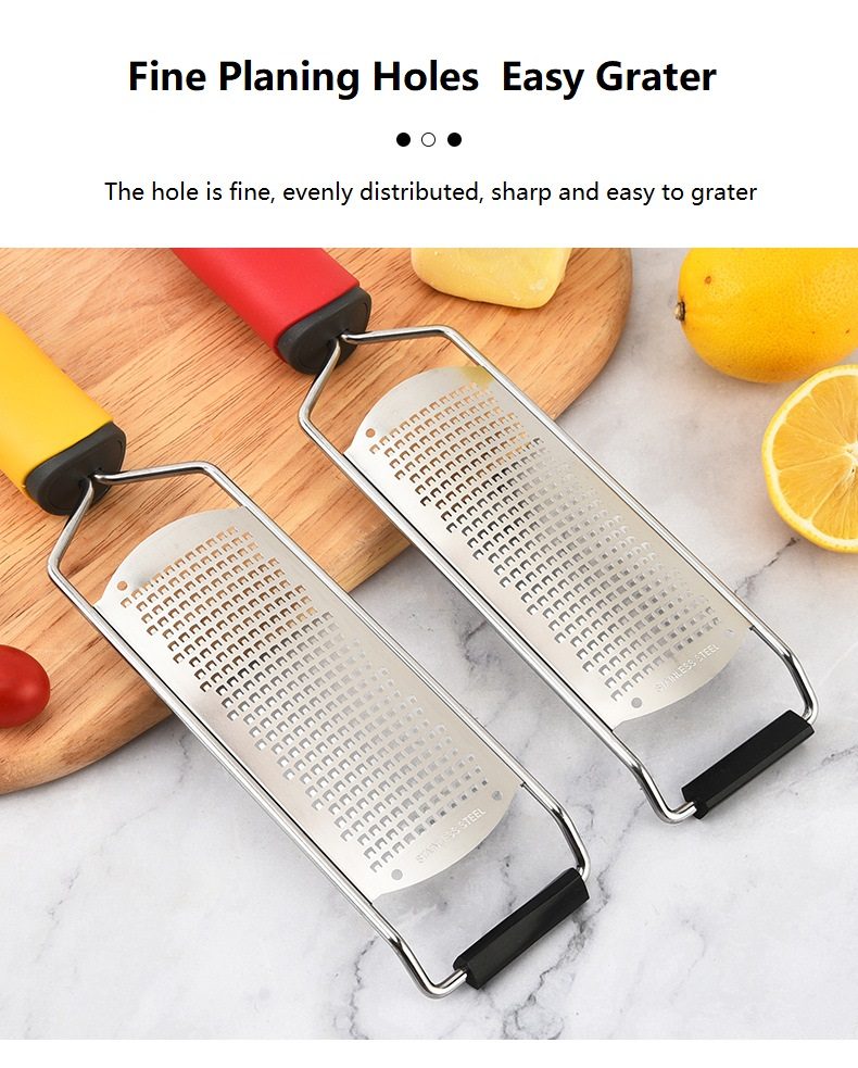 多功能不锈钢金属奶酪巧克力柠檬生姜大蒜手动刨丝器，家用厨房日常工具