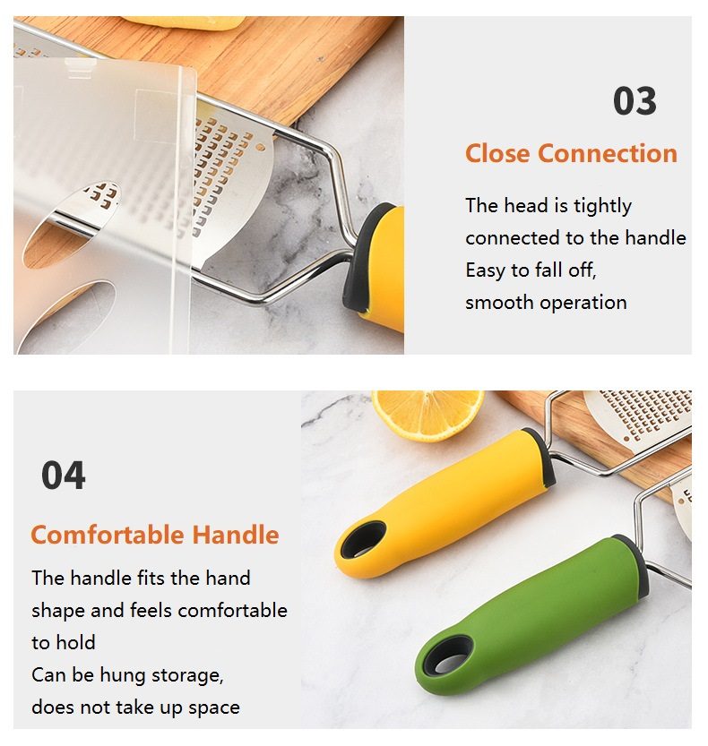 多功能不锈钢金属奶酪巧克力柠檬生姜大蒜手动刨丝器，家用厨房日常工具