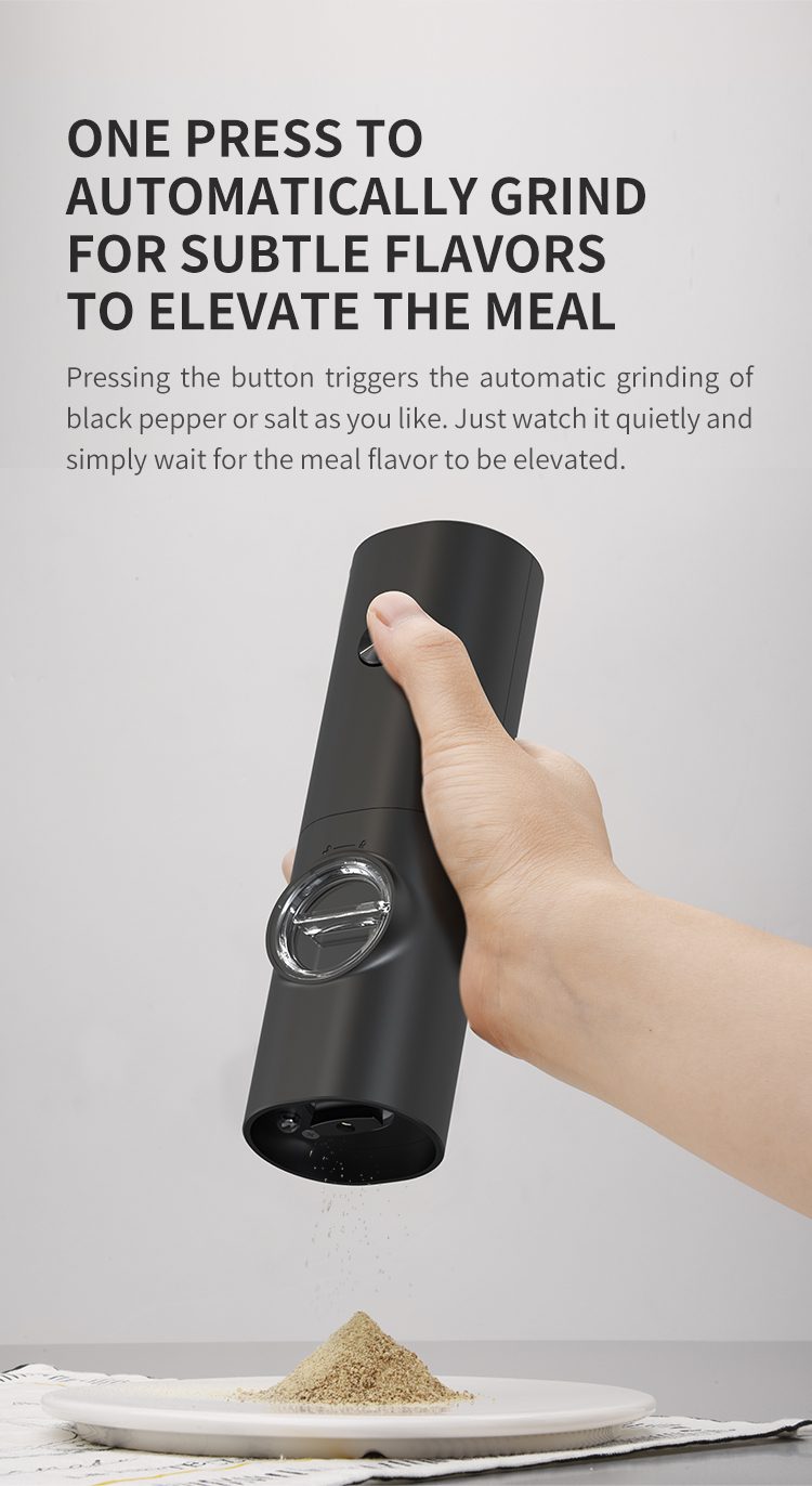 New Design Salt and Pepper Grinder Electric Kitchen Gadgets for Cooking Electric Salt and Pepper Grinder Set