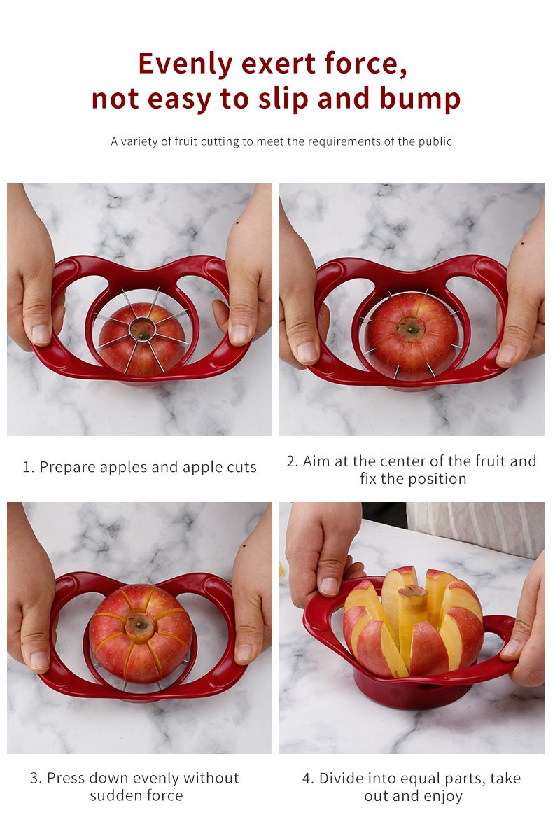 Stainless Steel Apple Cutter Fruit Pear Divider Slicer Cutting Corer Vegetable Tools Chopper Kitchen Gadgets