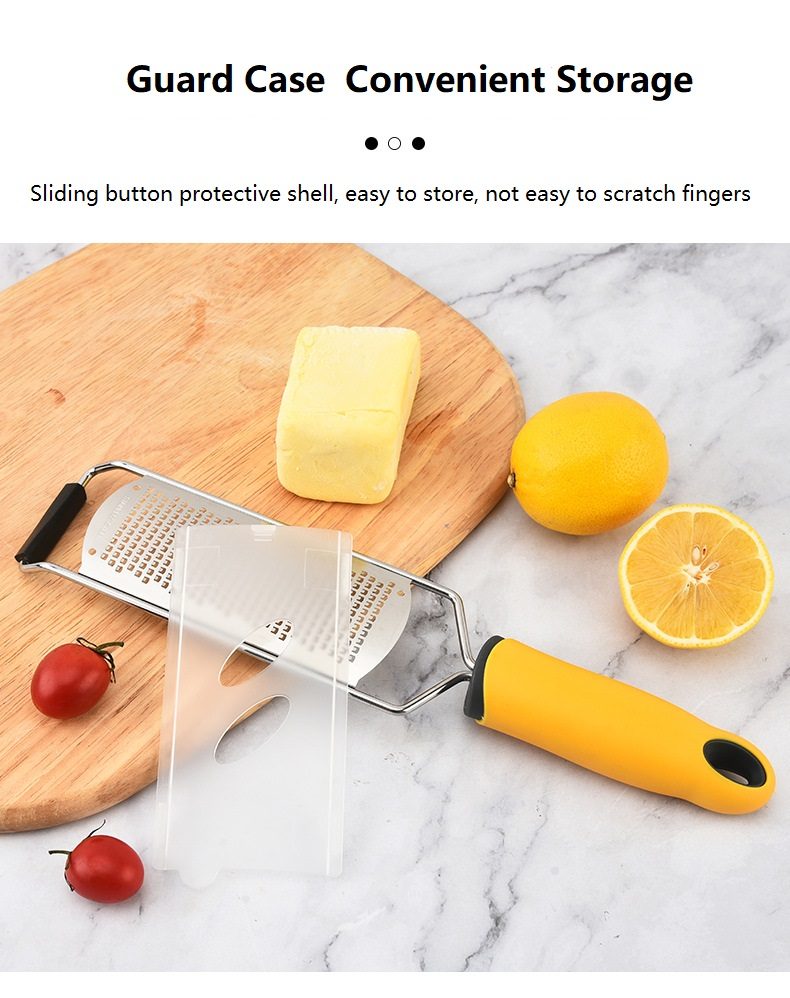 多功能不锈钢金属奶酪巧克力柠檬生姜大蒜手动刨丝器，家用厨房日常工具