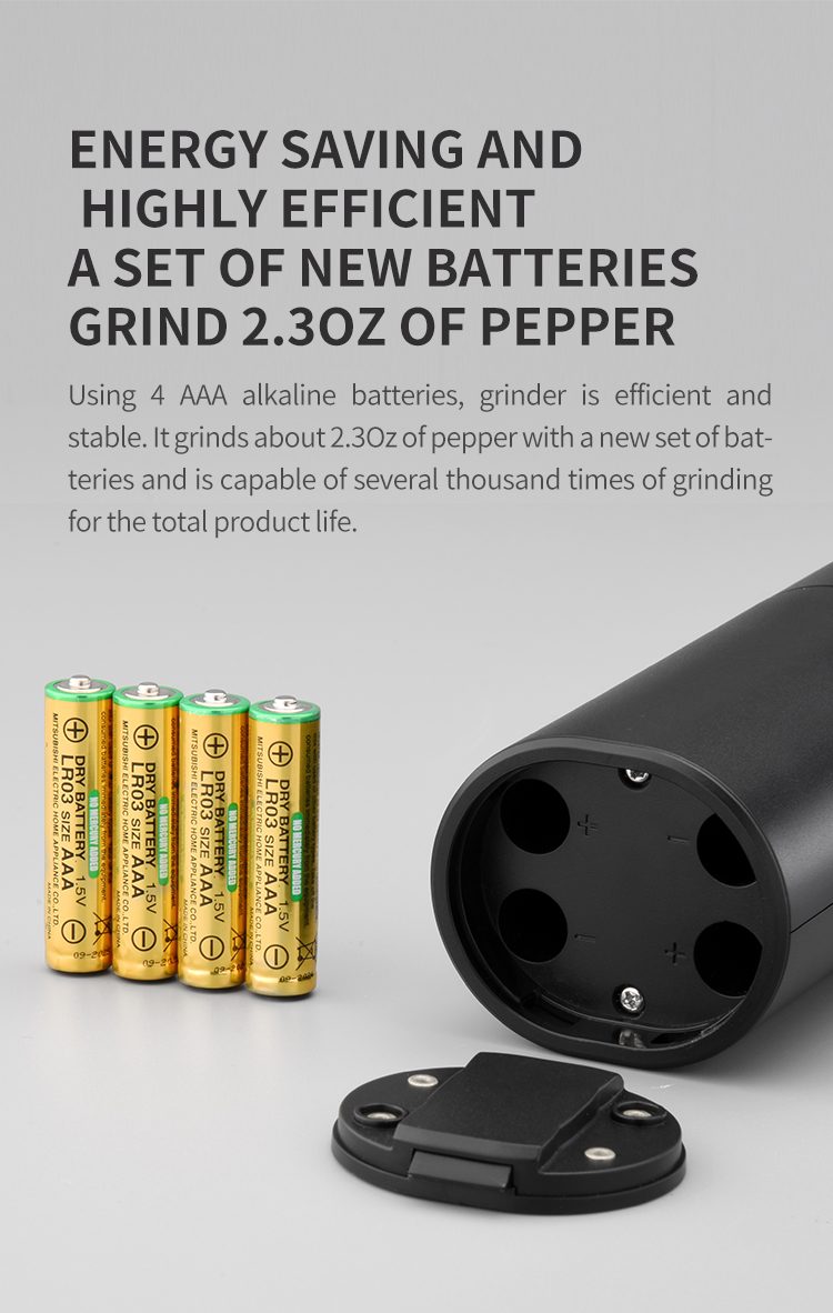 New Design Salt and Pepper Grinder Electric Kitchen Gadgets for Cooking Electric Salt and Pepper Grinder Set