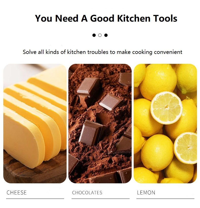 多功能不锈钢金属奶酪巧克力柠檬生姜大蒜手动刨丝器，家用厨房日常工具