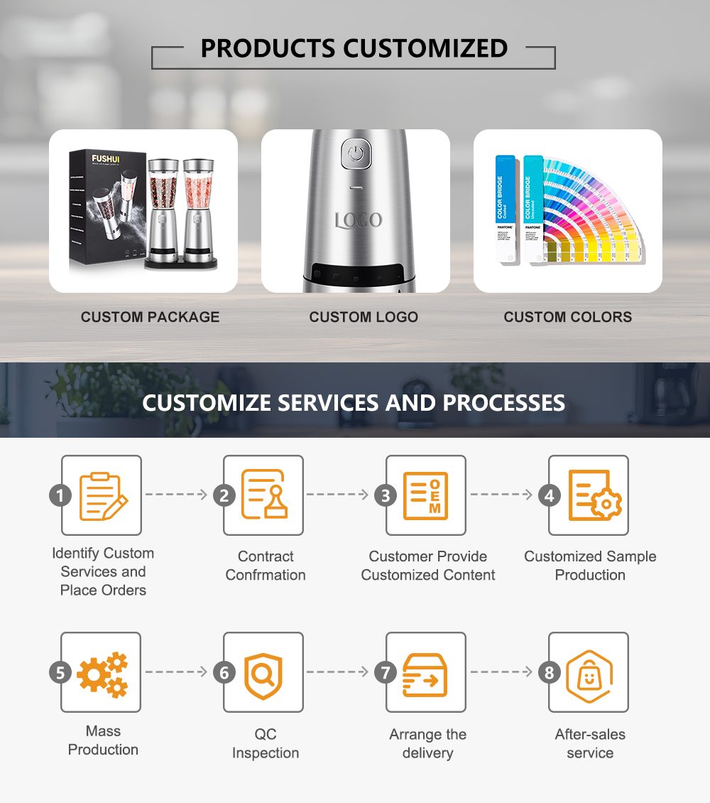 Acacia Wood Eco-Friendly Salt & Pepper Mills Set Home Kitchen Utensils Hand Grinder Accessories Custom