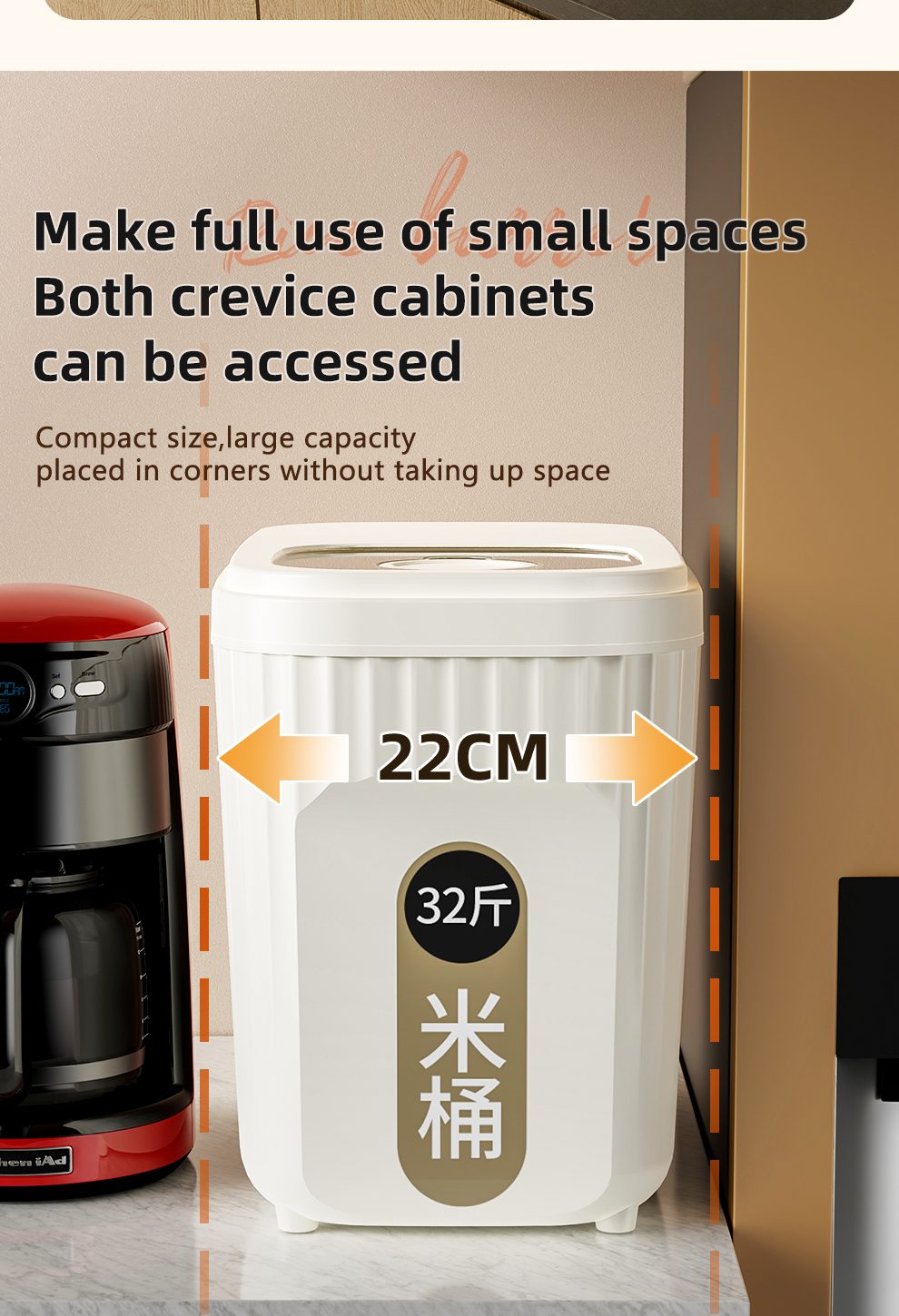 Wholesale Home and Kitchen Products Rice Storage Box Bucket Moisture Proof Food Grains Containers with Lids