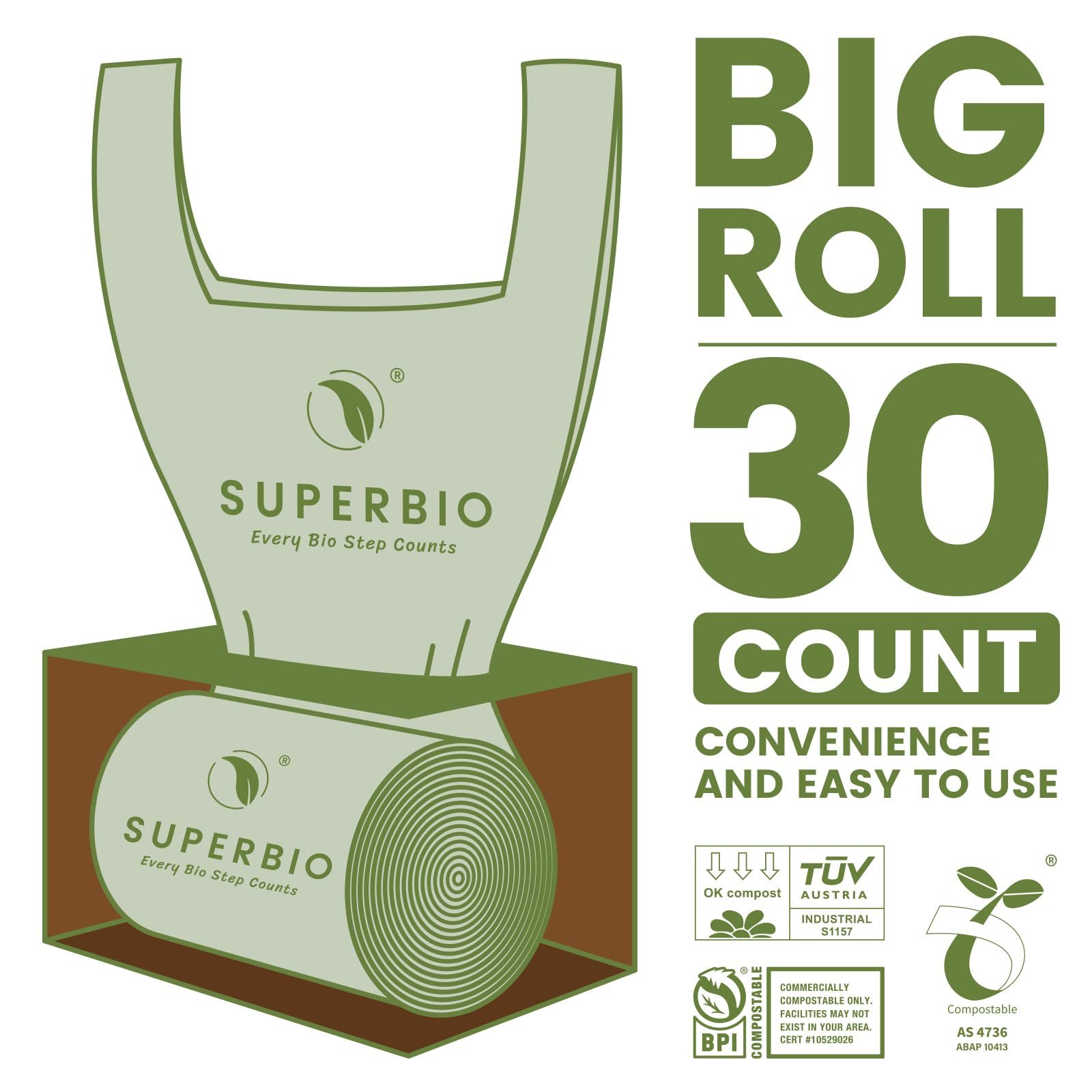 Strong Leak-Proof Biodegradable Food Waste Bags Eco-Friendly Kitchen Compost Trash & Food Storage for Milk & Sushi
