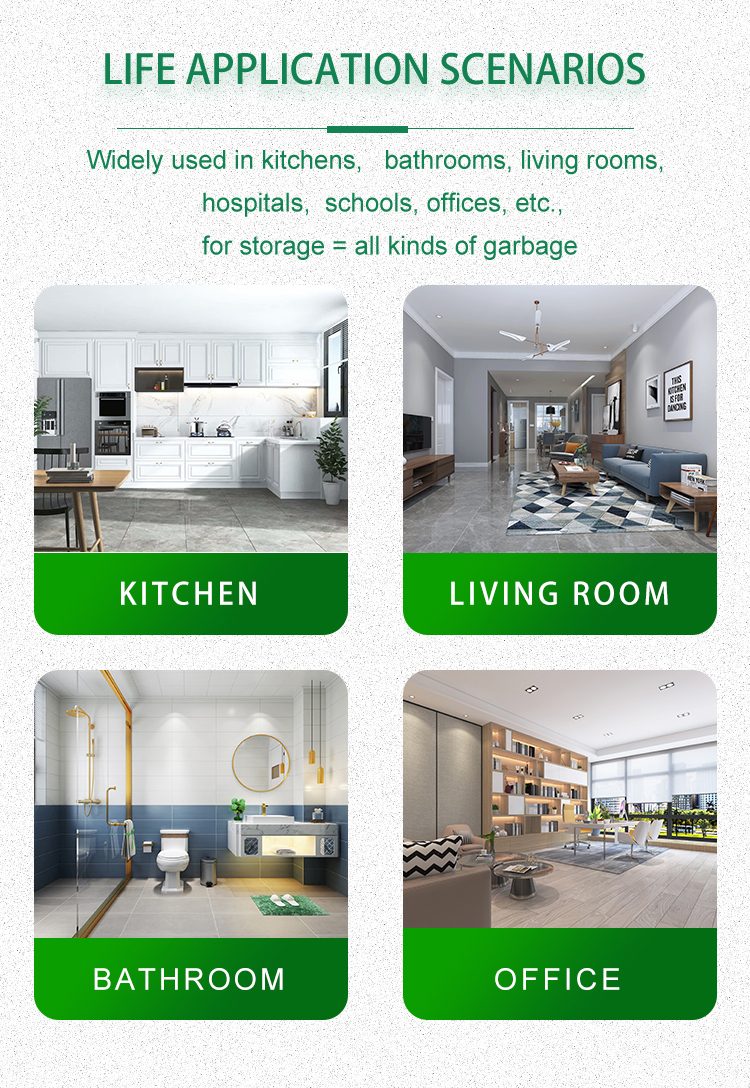 Wholesale Cornstarch Kitchen Trash Bags Biodegradable Bathroom Bedroom Trash Can Rubbish Disposable Compostable Waste Bags