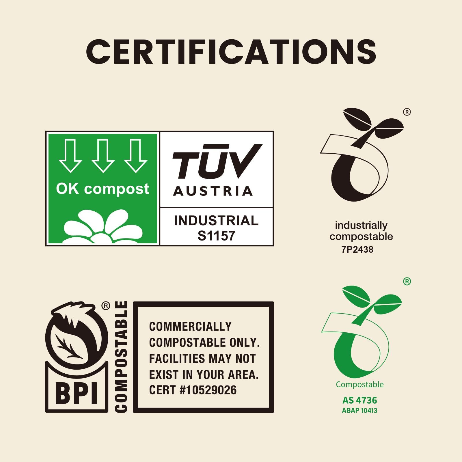 Strong Leak-Proof Biodegradable Food Waste Bags Eco-Friendly Kitchen Compost Trash & Food Storage for Milk & Sushi